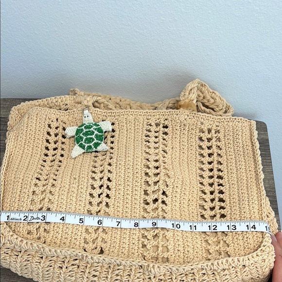 🐢Crochet Tote Bag with Turtle Charm ✨ - Picture 10 of 11
